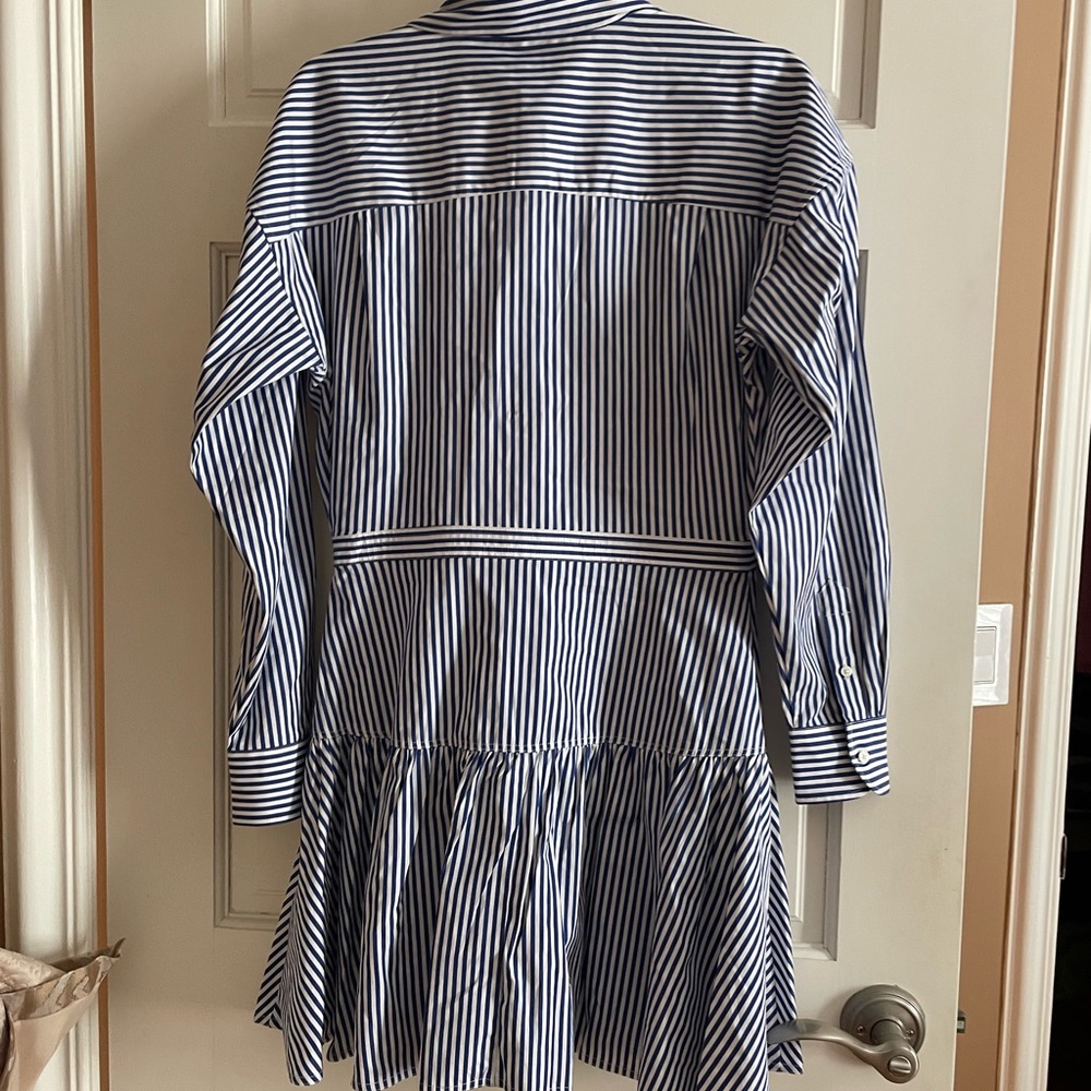 Ralph Lauren striped cotton poplin paneled shirt dress - Picture 3 of 5